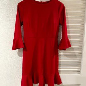 Red Flared Dress Size Small